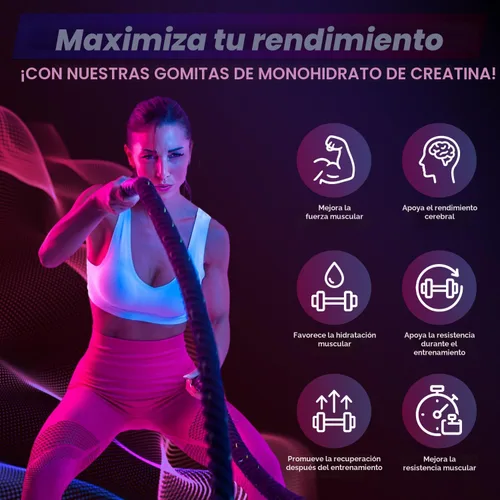 Miniatura 5 de AEQNJV Gomitas de creatina monohidrato complejo 9000 mg, pre-entrenamiento para hombres y mujeres, gomita de creatina con L-taurina, BCAA 2:1, B12/6