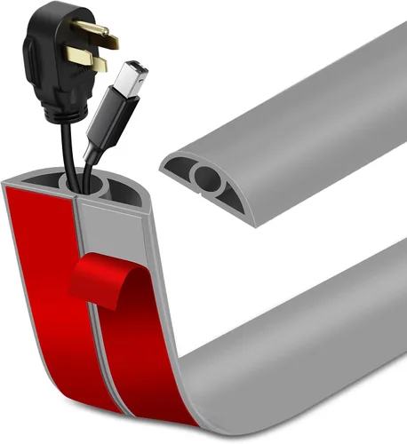 Miniatura 23 de Cubierta de Cable para Piso Autoadhesiva Ocultador de Cables Cubiertas de Cable de Extensión para Piso Protector de Cable de Alimentación para Piso