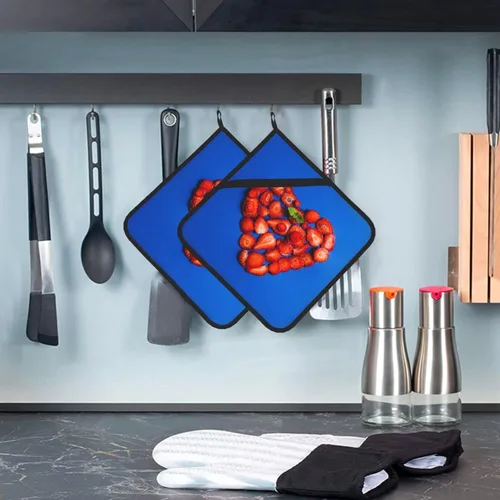 Miniatura 3 de Juego de soportes personalizados para ollas de cocina con nombre, foto, texto, almohadillas calientes resistentes para hornear, cocinar, asar a