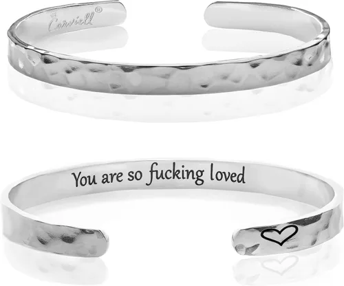 Miniatura 45 de Carviell Pulseras grabadas para mujer, inspiradoras, amistad, amor, mamá, hija, hermana, cristiana, graduación, conmemoración y regalos de boda, más
