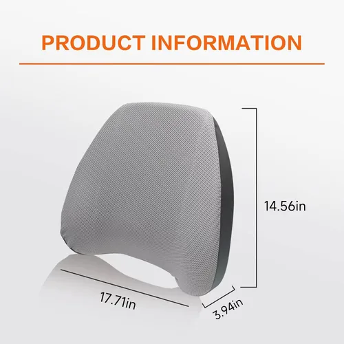 Miniatura 2 de Almohada Lumbar Súper Cómoda, Almohada de Soporte Lumbar para Alivio del Dolor de Espalda con Correa Ajustable, 100% Espuma Viscoelástica y Funda