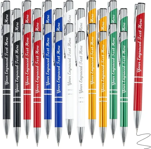 Miniatura 37 de Bolígrafos personalizados a granel con grabado sin nombre, bolígrafo de impresión personalizada, bolígrafo de metal pastel, regalo personalizado