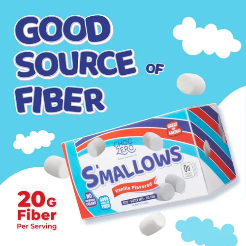 Miniatura 5 de ChocZero Malvaviscos, sin azúcar, alto en fibra, sin gluten, horneado bajo en carbohidratos, keto, sin alcoholes de azúcar, 10.5 onzas (paquete de 1)