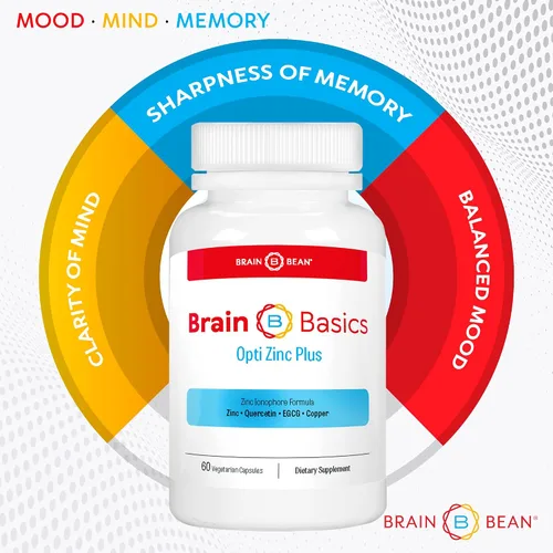Miniatura 7 de Brain Basics Opti Zinc Plus - Suplemento de zinc con quercetina, EGCG y cobre. Fórmula de apoyo inmunológico - 60 cápsulas