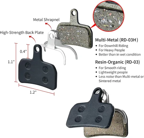 Miniatura 2 de Pastillas de freno de disco de bicicleta para TRP Tektro Shimano Deore Br-M575 M525 M515 T615 T675 M505 M495 M486 M485 M475 M465 M447 M446 M445 M416