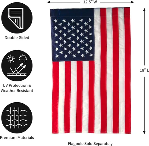 Miniatura 3 de Evergreen Enterprises EG11220 Bandera de los Estados Unidos de América para jardín. Bandera de jardín estadounidense de 12 x 18 pulgadas