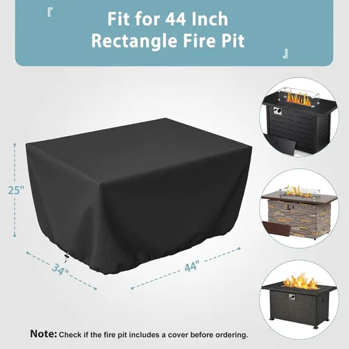 Miniatura 2 de Cubierta de mesa para hoguera Outland Living 401/403 para exteriores, mesa de fuego de gas propano para exteriores, 44 pulgadas, resistente al agua