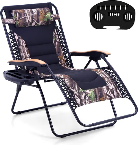 Miniatura 13 de MFSTUDIO Zero Gravity - Juego de 2 sillas de gran tamaño para exteriores, sillas antigravedad para exteriores, silla plegable ajustable con soporte