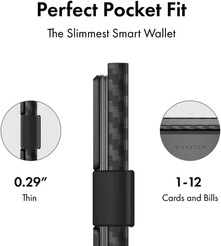 Miniatura 12 de Ekster Aluminum Cardholder Wallet for Men Metal Wallets with RFID Blocking Layer Slim & Minimalist Aluminum Wallet with Push Button for Quick