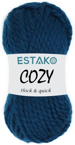 Miniatura 27 de Estako Cozy Thick & Quick Yarn - Hilo acogedor grueso y rápido, 20% lana, 80% acrílico, suave, súper voluminoso, peso #6, para tejer y hacer 50187