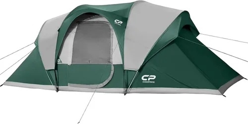 Miniatura 10 de CAMPROS CP Camping Tent 10/12 Person Family Cabin Tent, 2 Room Water Resistant Waterproof Tent with Top Rainfly, 4 Large Mesh Windows, Double Layer