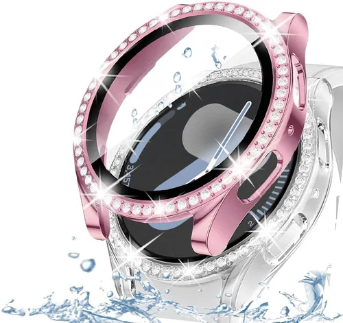 Miniatura 36 de DEALELE Paquete de 1 + 3 fundas y protector de pantalla compatible con Samsung Galaxy Watch FE / 5/4 de 1.575 pulgadas, funda protectora