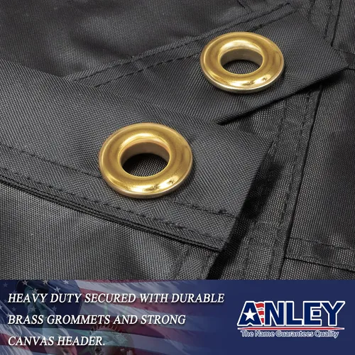 Miniatura 4 de Anley EverStrong Series - Bandera bordada Pow Mia de 3 x 5 pies, cabecera de lona bordada y resistente, 4 filas de costuras de cerradura, bandera