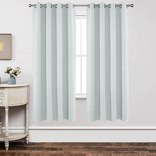 Miniatura 129 de Joydeco - Juego de 2 paneles de cortinas opacas de 63 pulgadas, 2 cortinas largas con aislamiento térmico burg, cortinas de oscurecimiento
