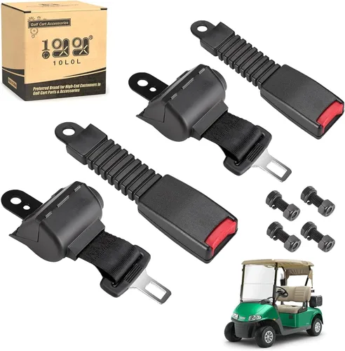 10L0L Kit de cinturones de seguridad universales para Yamaha EZGO Club Car Golf Cart, cinturones de seguridad legales retráctiles de 42 pulgadas