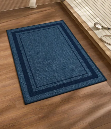 Miniatura 34 de chakme Juego de 2 alfombras de baño ultrafinas, absorbentes, antideslizantes, lavables a máquina, color beige oscuro, 17 x 24 pulgadas + tapete