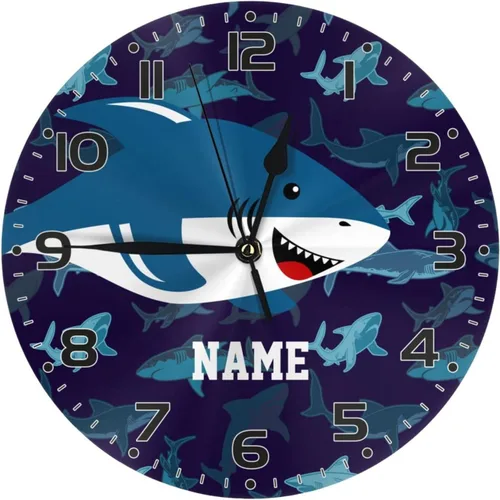 Miniatura 13 de Reloj de pared personalizado con diseño de planeta y galaxia para habitación de niños, reloj de pared personalizado con nombre de niño, regalo