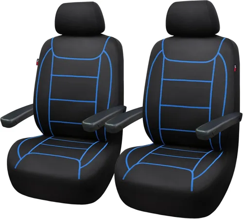 Miniatura 27 de Flying Banner Fundas de asiento de automóvil de fibra de carbono de calidad, tela de malla de aire, deportiva, respaldo bajo, respaldo alto