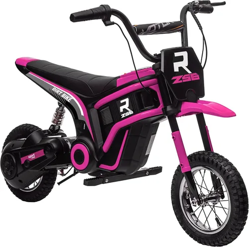 Miniatura 11 de Aosom Bicicleta Eléctrica de Tierra con Acelerador de Puño Giratorio, 24V 350W Motocicleta Eléctrica Todoterreno, Hasta 15 MPH con Freno, Bocina Azul