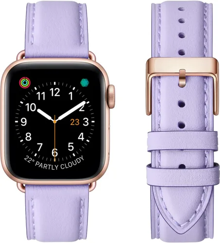 Miniatura 8 de Bandas cuadradas compatibles con Apple Watch de 38 mm, 40 mm, 41 mm, 42 mm, 44 mm, 45 mm, 49 mm, correa de muñeca de cuero genuino para iWatch SE