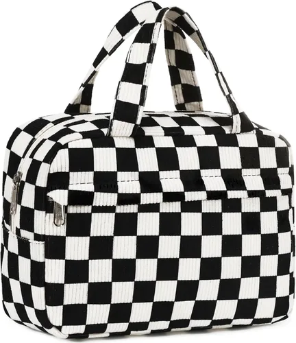 Bolsa de maquillaje para mujer, bolsa de cosméticos grande, organizador de maquillaje, bolsas de aseo de viaje, bolsa impermeable con cremallera