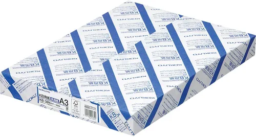 Papel de copia Kokuyō A3 (29.7 cm x 42 cm) KB, 500 hojas, 64 g/m², 80 Bright - Perfecto para dibujos técnicos de ingeniería - Certificado FSC,