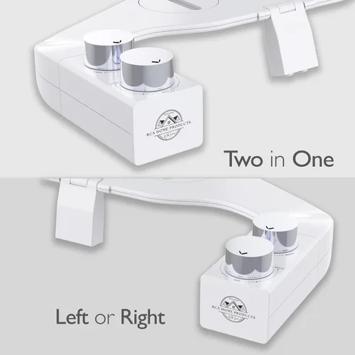 Miniatura 2 de BIDETbidet - Accesorio de bidé ultradelgado reversible para agua caliente izquierda/derecha con control de temperatura, juego de pomos