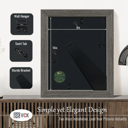 Miniatura 89 de VCK Marcos para póster de madera maciza de 22.375 x 34 pulgadas, marco de fotos A1 negro con montaje en pared, paquete de 3