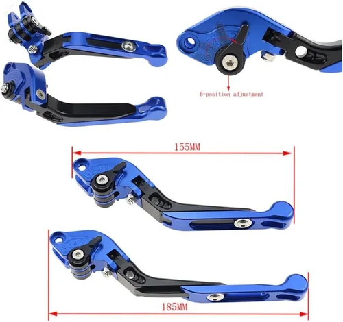 Miniatura 7 de Folding Extendable Brake Clutch Levers for FZ8 FZ-8 FZ 8 2011-2015 Motorcycle Accessories Parts Handles Set Adjustable(Design A)