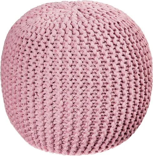 Miniatura 8 de Urban Shop Puf redondo tejido, Microfibra, Gris