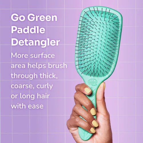 Miniatura 10 de Wet Brush Go Green - Cepillo desenredante tipo paleta, cerdas IntelliFlex ultrasuaves con diseño AquaVent para extender tratamientos uniformemente