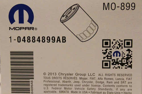 Filtro de aceite de motor Chrysler (4884899AB) genuino