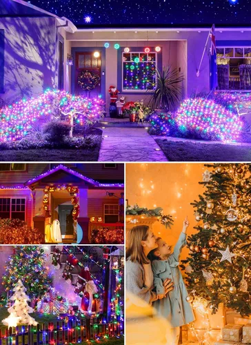 Miniatura 6 de Minetom Color Changing String Lights,22 Colors 100 LED 33FT Outdoor Indoor Waterproof with Remote, Twinkle Christmas Lights, Plug in Fairy Lights