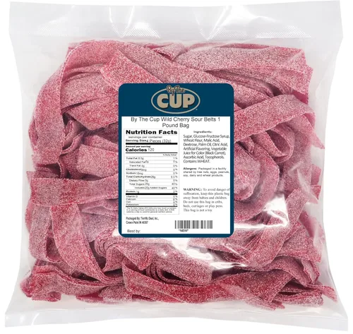 Miniatura 18 de By The Cup Berry Blue Sour Belts, bolsa a granel de 1 lb