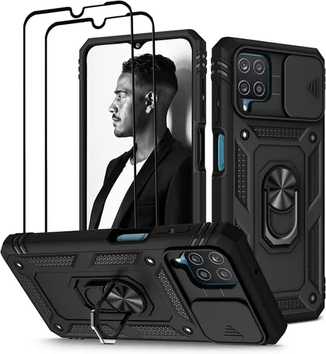 Miniatura 14 de Jeylly Funda para Samsung Galaxy S22 5G con [2 protectores de pantalla de vidrio templado], a prueba de golpes, grado militar, funda protectora