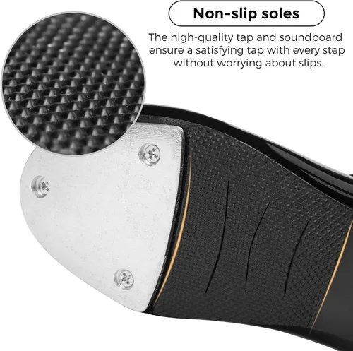 Miniatura 4 de Stelle Tap Shoes - Zapatos de baile antideslizantes de piel sintética para niñas y niños pequeños y grandes