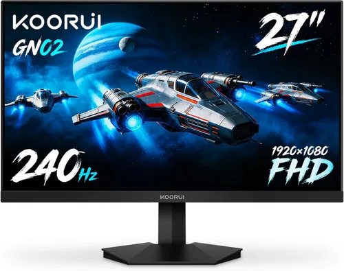 Miniatura 13 de KOORUI Monitor para juegos de 24.5 pulgadas, 1ms, monitor de 320Hz, HDR400, DCI-P3 95%, pantalla IPS, compatible con Adaptive Sync, altura vertical