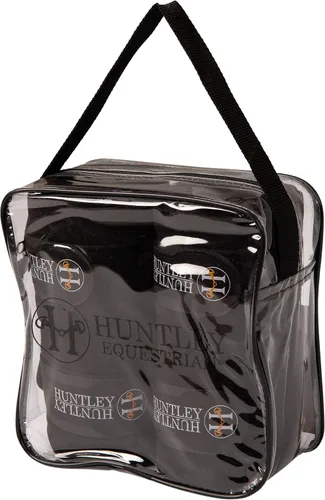 Miniatura 9 de Huntley Equestrian Envolturas de polo para caballos: vendaje protector de soporte de pierna para entrenamiento, ejercicio, participación - 4 Negro