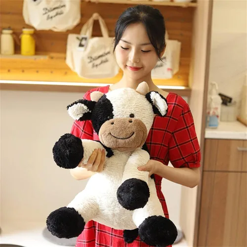 Miniatura 3 de Juguete de peluche de año de vaca, lindo ganado, animales de peluche, muñeca suave, juguetes para niños, regalo de cumpleaños para niños, Pascua