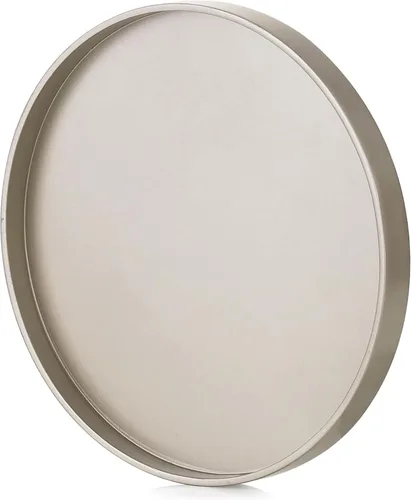 Miniatura 10 de Hanobe Bandeja Decorativa para Mesa de Café: Bandeja Redonda de Madera Lavada en Blanco, Bandejas Rústicas de Madera Circulares, Centro de Mesa