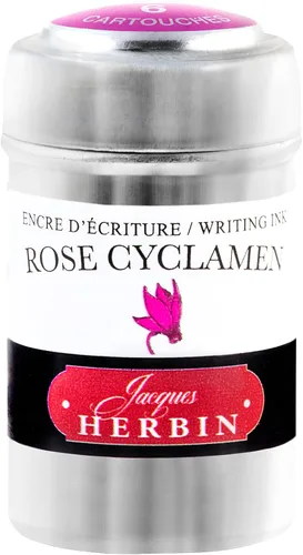 Miniatura 24 de Tinta para pluma estilográfica Herbin - 1 lata de 6 cartuchos - Larmes de Cassis