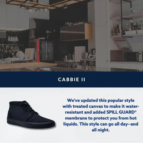 Miniatura 7 de Shoes for Crews Cabbie II, zapatos de trabajo unisex antideslizantes para hombre, mujer, para servicio de alimentos