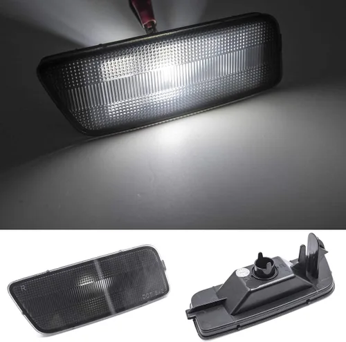 Miniatura 2 de Parachoques delantero blanco llevó luces de marcador lateral para golf MK6 GTI lente ahumada luces laterales reemplazar OEM Sidemarker Lámparas