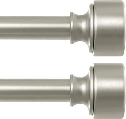 Miniatura 11 de Barras de cortina doradas para ventanas de 28 a 48 pulgadas (2.3-4 pies), barra de cortina resistente de 1 pulgada de diámetro, postes de cortina