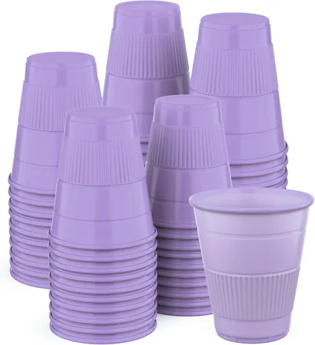 Miniatura 23 de Vasos desechables Paquete de 50 Vasos de plástico de 5 onzas, tazas de baño pequeñas perfectas como medicina, agua, enjuague, enjuague bucal