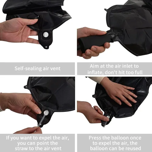 Miniatura 3 de TONIFUL Globos grandes de helio de letras B negras grandes de 40 pulgadas, globos de aluminio Mylar para decoración de suministros de fiesta