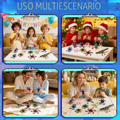 Miniatura 4 de 24 juguetes sensoriales transformables para aliviar el estrés para niños y niñas de 8 a 13 años, giroscopios y recuerdos de fiesta, regalos