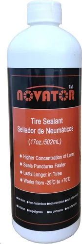 NOVATOR Endurance - Sellador de neumáticos de bicicleta para tubulares, tubulares, tubos, sella más rápido, dura más tiempo, microfibra para