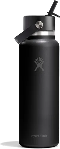 Miniatura 115 de Hydro Flask Botella de agua – Acero inoxidable aislado – Tapa flexible con popote de boca ancha, antiderrames, a prueba de fugas y recargable en 32