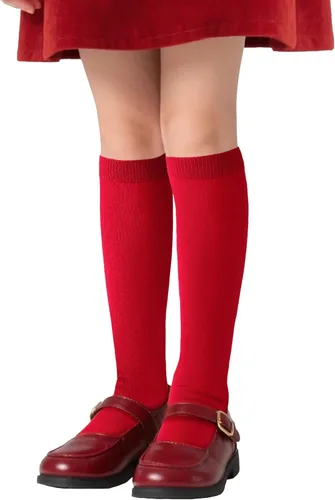 Miniatura 11 de Cotton Day - Pack de 3 pares de calcetines de rodilla alta para niños y niñas, unisex, para uniforme escolar y vestido, punta sin costuras, negro